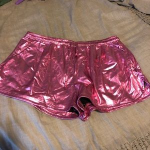 tandisk pink metallic shorts 2x NWT